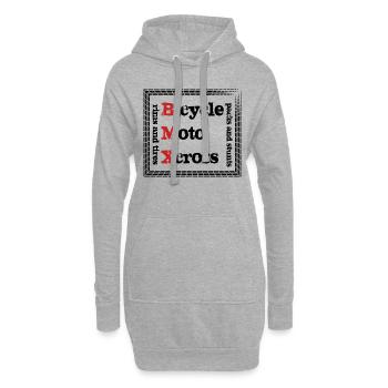 BMX Tshirt - Hoodie-Kleid - Grau meliert - Vorne