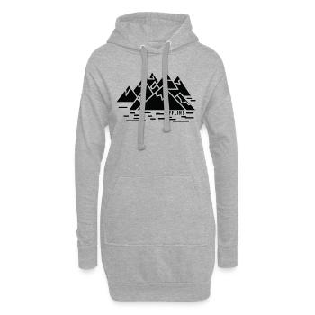 Berg Abenteuer Geschenk Spruch Bergsteigen Wandern - Hoodie-Kleid - Grau meliert - Vorne