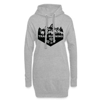 Trail Run Ultra Trail Running Berg Trekking Laufen - Hoodie-Kleid - Grau meliert - Vorne