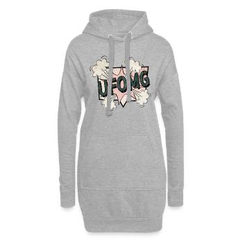 zone cool 51 raid amusant extraterrestre aimant enfant alien jeu de mots - Sweat-shirt à capuche long Femme - gris chiné - Devant