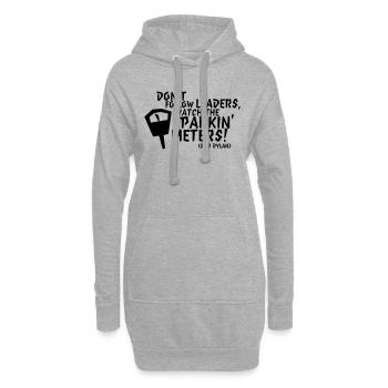 Bob Dylan: Don't follow leaders watch the parkin' - Hoodie-Kleid - Grau meliert - Vorne