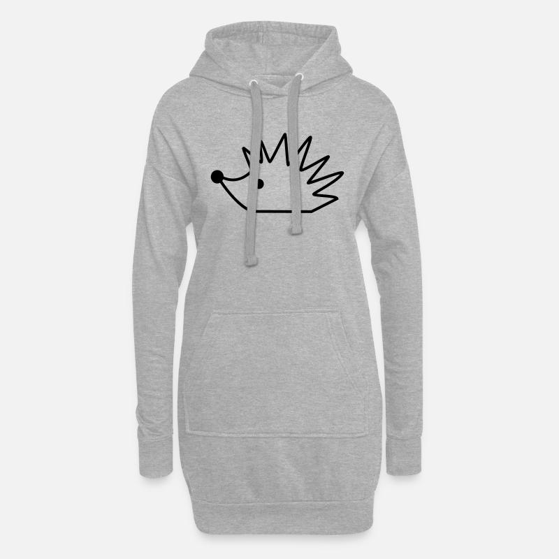 igel - Hoodie-Kleid - Grau meliert