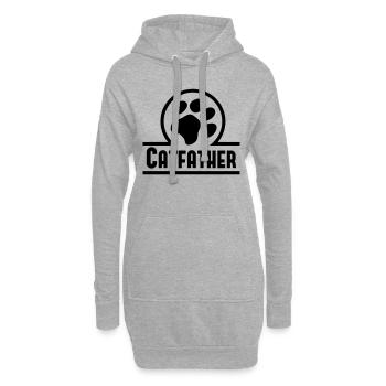 Catfather - Hoodie-Kleid - Grau meliert - Vorne