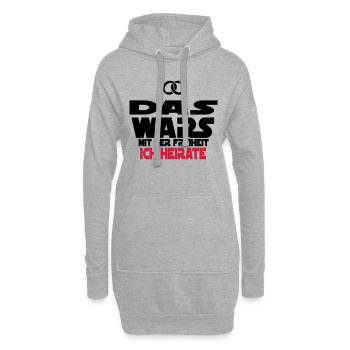 das wars ich heirate - Hoodie-Kleid - Grau meliert - Vorne