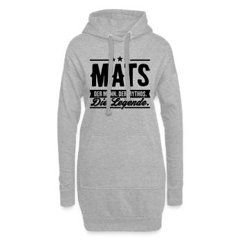 Man Myth Legend Mats - Sweat-shirt à capuche long Femme - gris chiné - Devant