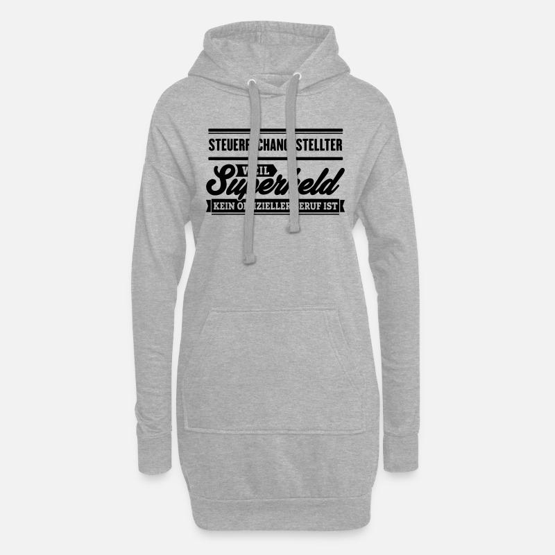 Superheld Steuerfachangestellter - Hoodie-Kleid - Grau meliert