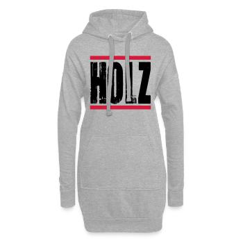 ich und mein - holz - Hoodie-Kleid - Grau meliert - Vorne
