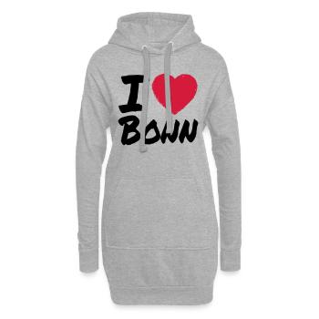 I Love Bonn - Hoodie-Kleid - Grau meliert - Vorne