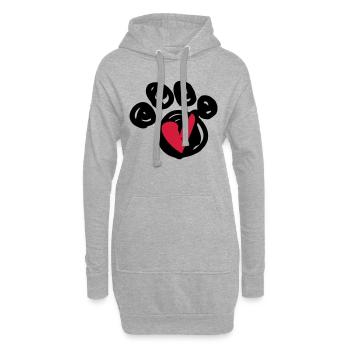 pfoterl - Hoodie-Kleid - Grau meliert - Vorne