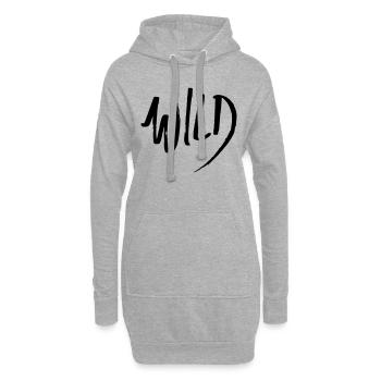 wild - Hoodie-Kleid - Grau meliert - Vorne
