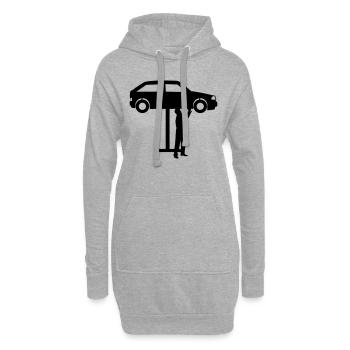 Automechaniker - Hoodie-Kleid - Grau meliert - Vorne