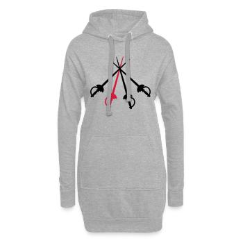 musketeers - Hoodie-Kleid - Grau meliert - Vorne