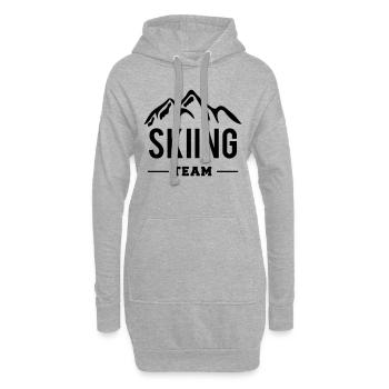 Skiing Team - Hoodie-Kleid - Grau meliert - Vorne