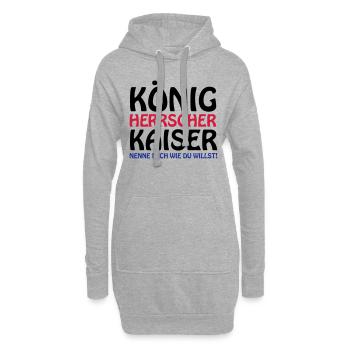 koenig_kaiser3 - Hoodie-Kleid - Grau meliert - Vorne