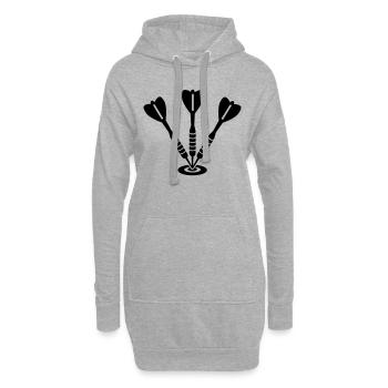 Darts - Sweat-shirt à capuche long Femme - gris chiné - Devant