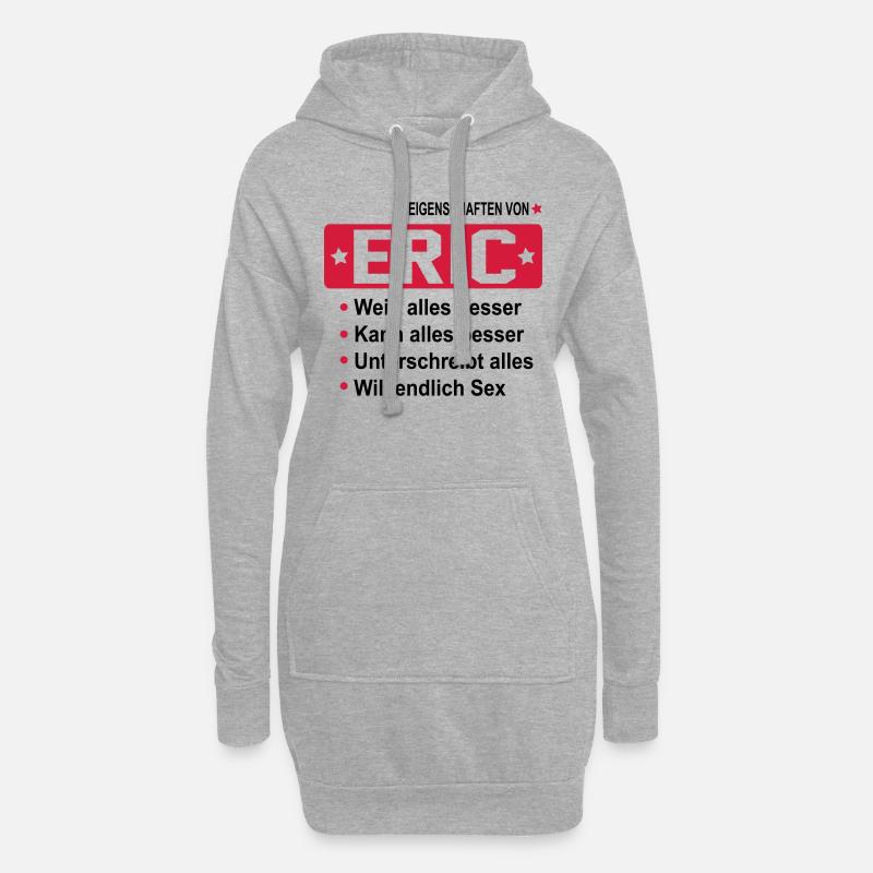 eric - Hoodie-Kleid - Grau meliert