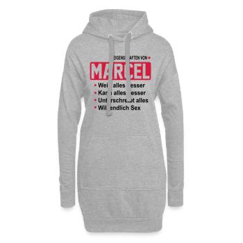 marcel - Hoodie-Kleid - Grau meliert - Vorne