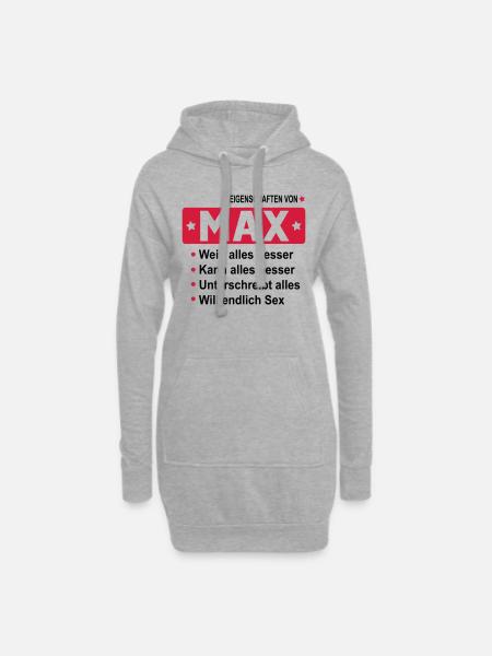 max - Hoodie-Kleid - Grau meliert