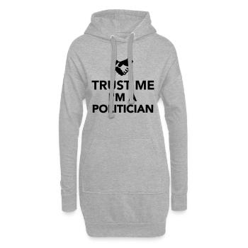 Politiker - Hoodie-Kleid - Grau meliert - Vorne