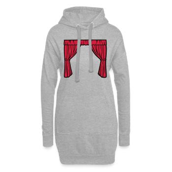 Théâtre - Sweat-shirt à capuche long Femme - gris chiné - Devant