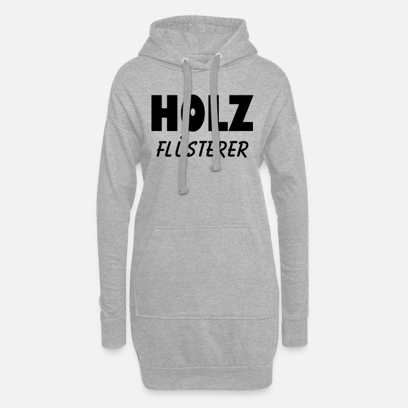 holz flüsterer schreiner - Hoodie-Kleid - Grau meliert
