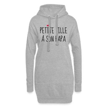 Petite fille à son Papa - Naissance - Enfant - Sweat-shirt à capuche long Femme - gris chiné - Devant