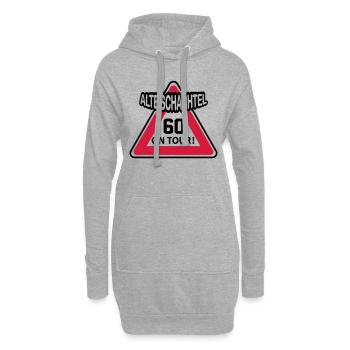 Geburstag Frau Alte Schachtel 60 Birthday - Hoodie-Kleid - Grau meliert - Vorne