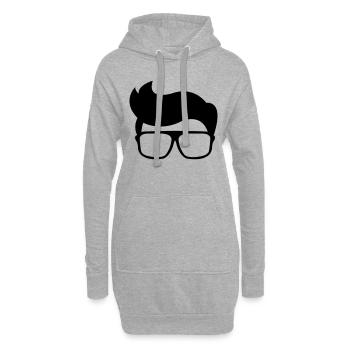 nerd - Hoodie-Kleid - Grau meliert - Vorne