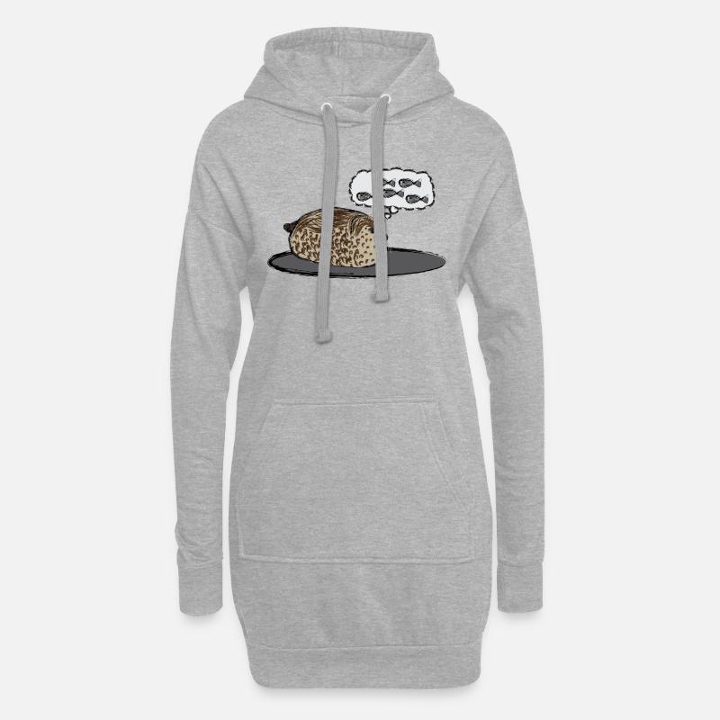 Dicke Robbe / Chubby Seal - Hoodie-Kleid - Grau meliert