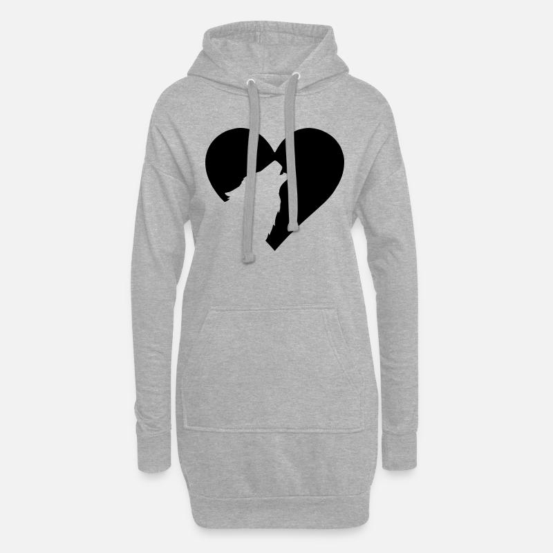 Coeurloup - Hoodie-Kleid - Grau meliert