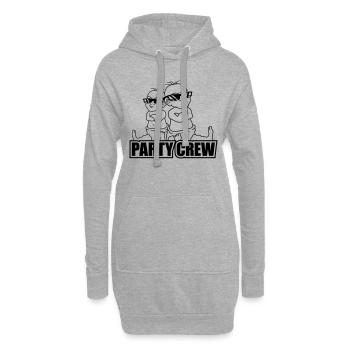 Logo Party Crew 2 Cool Babies Team Friends Brothers - Sweat-shirt à capuche long Femme - gris chiné - Devant