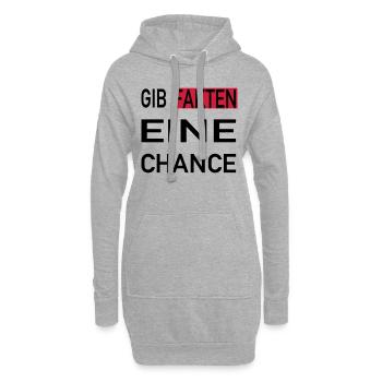 Gib Fakten eine Chance - Hoodie-Kleid - Grau meliert - Vorne