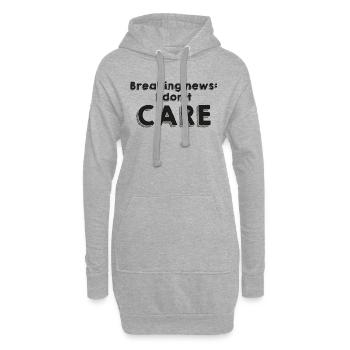 Breaking news - Hoodie-Kleid - Grau meliert - Vorne
