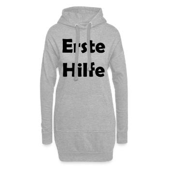 Erste Hilfe - Hoodie-Kleid - Grau meliert - Vorne