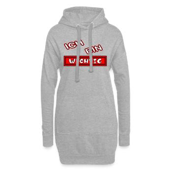 Ich bin wichtig - Hoodie-Kleid - Grau meliert - Vorne