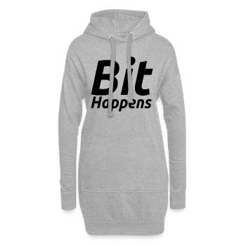 Bit passiert - Hoodie-Kleid - Grau meliert - Vorne