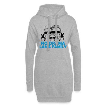 Parents No Drama Lama - Sweat-shirt à capuche long Femme - gris chiné - Devant