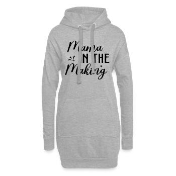 Maman en devenir - Sweat-shirt à capuche long Femme - gris chiné - Devant