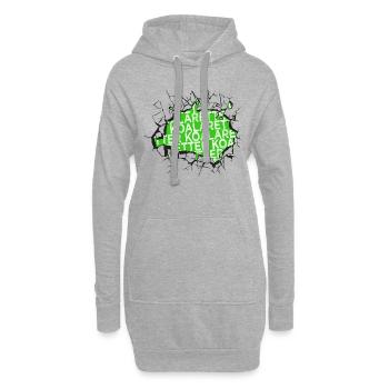 geek hund bday baby geburtstagsgeschenk büro - Hoodie-Kleid - Grau meliert - Vorne