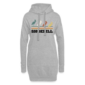 Schuhschnabel Vogel Ornithologe Wald I Geschenk - Hoodie-Kleid - Grau meliert - Vorne