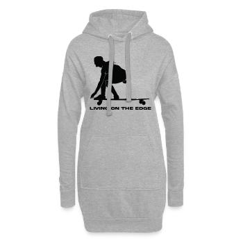 Skateboarder Sport Skater - Hoodie-Kleid - Grau meliert - Vorne