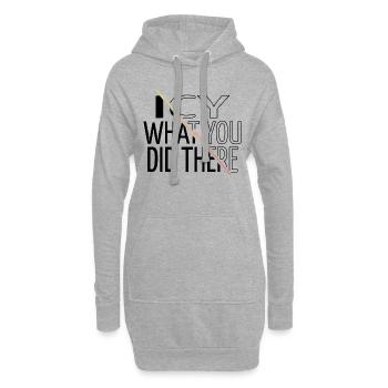 santa computer gift fairy tail dinosaur fan - Hoodie-Kleid - Grau meliert - Vorne