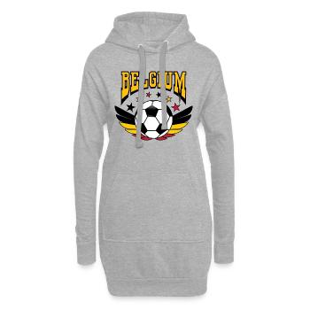 Belgien Fußball Retro College Look Style - Hoodie-Kleid - Grau meliert - Vorne