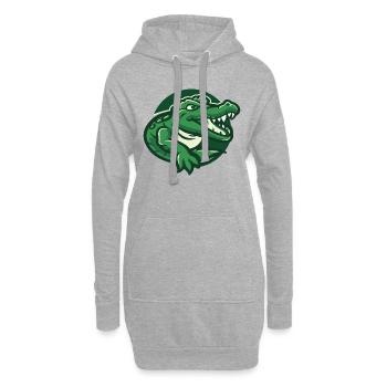 Hans le crocodile - Sweat-shirt à capuche long Femme - gris chiné - Devant