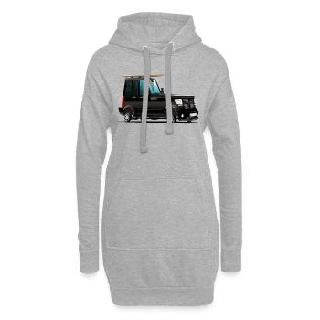 FunnyNitro - Sweat-shirt à capuche long Femme - gris chiné - Devant