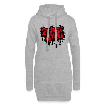 Trop vite pour toi Dire 2 Trop vite 4 pour toi - Sweat-shirt à capuche long Femme - gris chiné - Devant