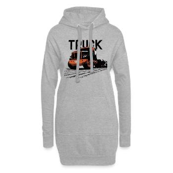 LKW - Hoodie-Kleid - Grau meliert - Vorne