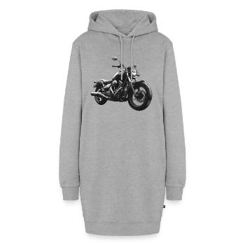 Motorrad - Hoodie-Kleid - Grau meliert - Vorne