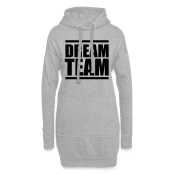 dream team - Hoodie-Kleid - Grau meliert - Vorne