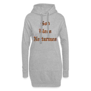 GodBlessNectarines - Hoodie-Kleid - Grau meliert - Vorne